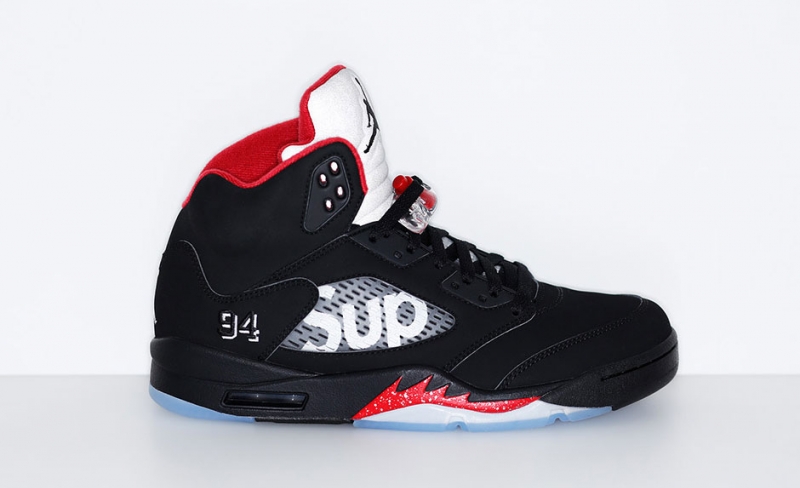 Supreme x Air Jordan 5 Black