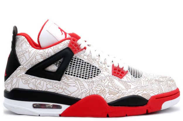 Air Jordan 4 Laser (White / Varsity Red - Black)