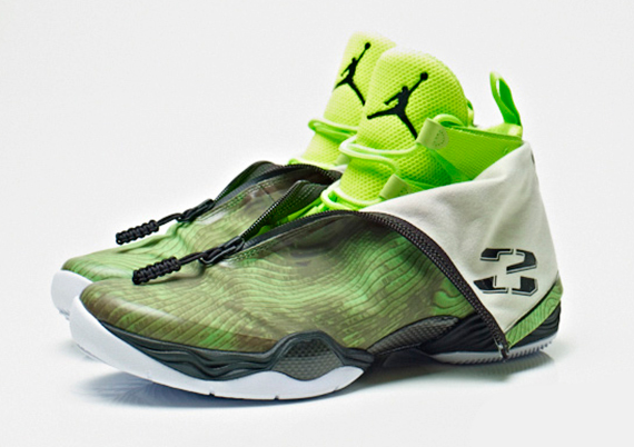 Air Jordan 28 Black / White - Electric Green