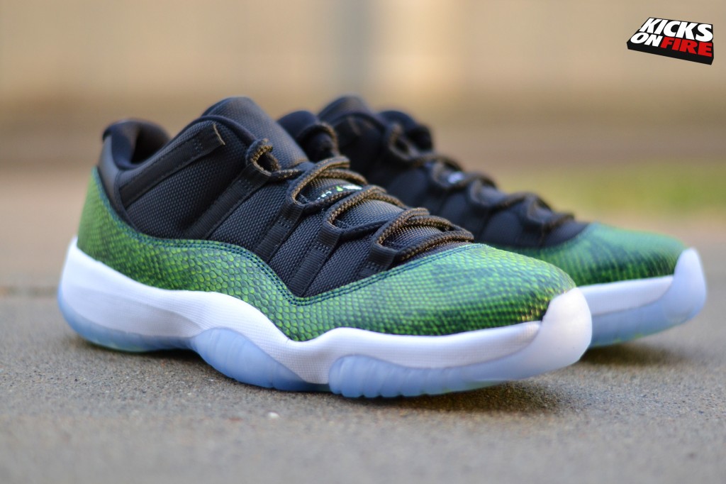Air Jordan 11 Low Green Snakeskin