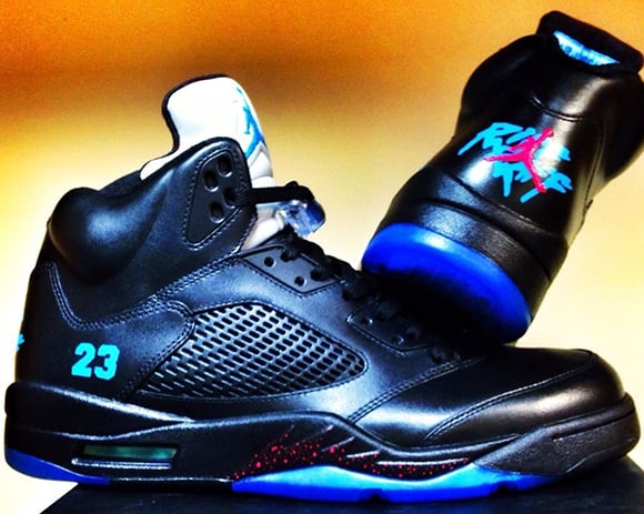 RiFF RAFF Air Jordan 5 Aquaberry Custom $100,000